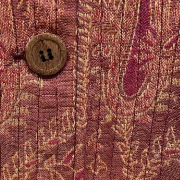 Coldwater Creek Paisley Print Multicolored Button Down Jacket Small Petite - Picture 2 of 4